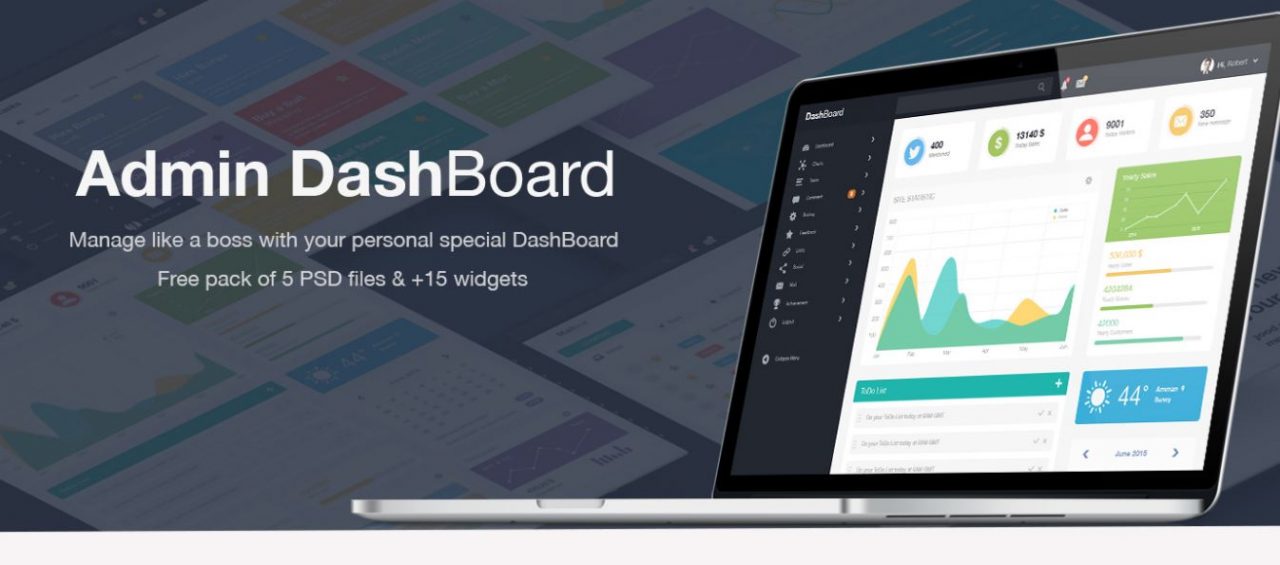 Admin DashBoard Free UI PSD