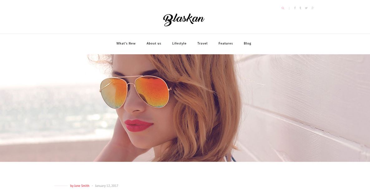 Blaskan Simple WordPress Blog Theme