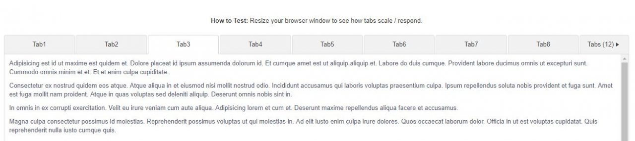 Bootstrap Responsive Tabs