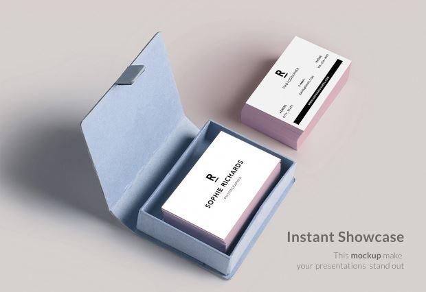 Business Card With Box Mock
