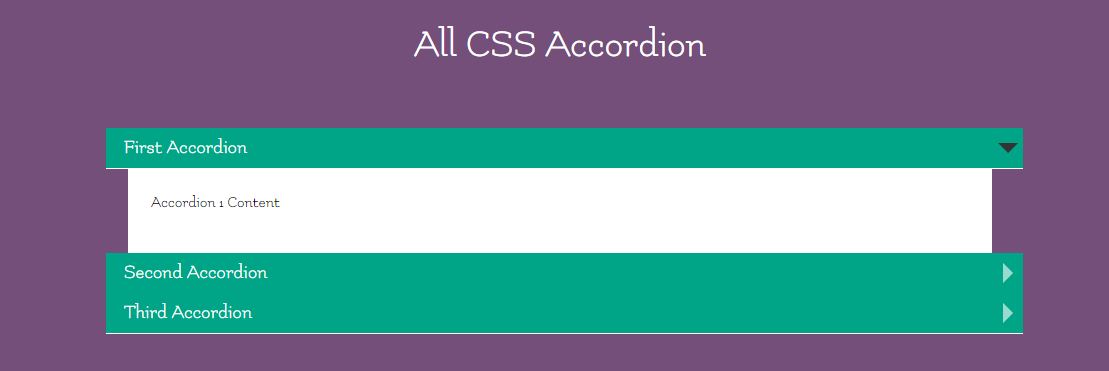 CSS Accordian Tab