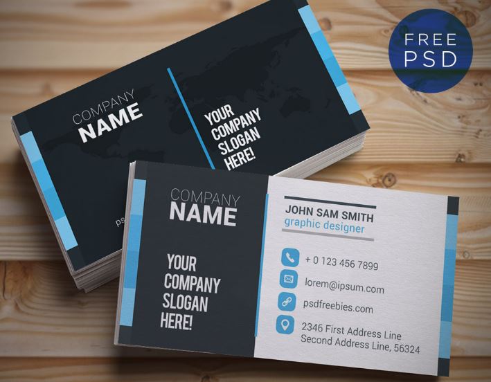 Creative and Clean Business Card Template PSD
