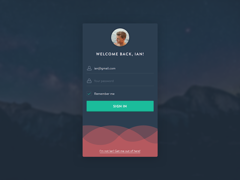 Daily UI 001 - Material Design Login UI By Víctor Arenas 