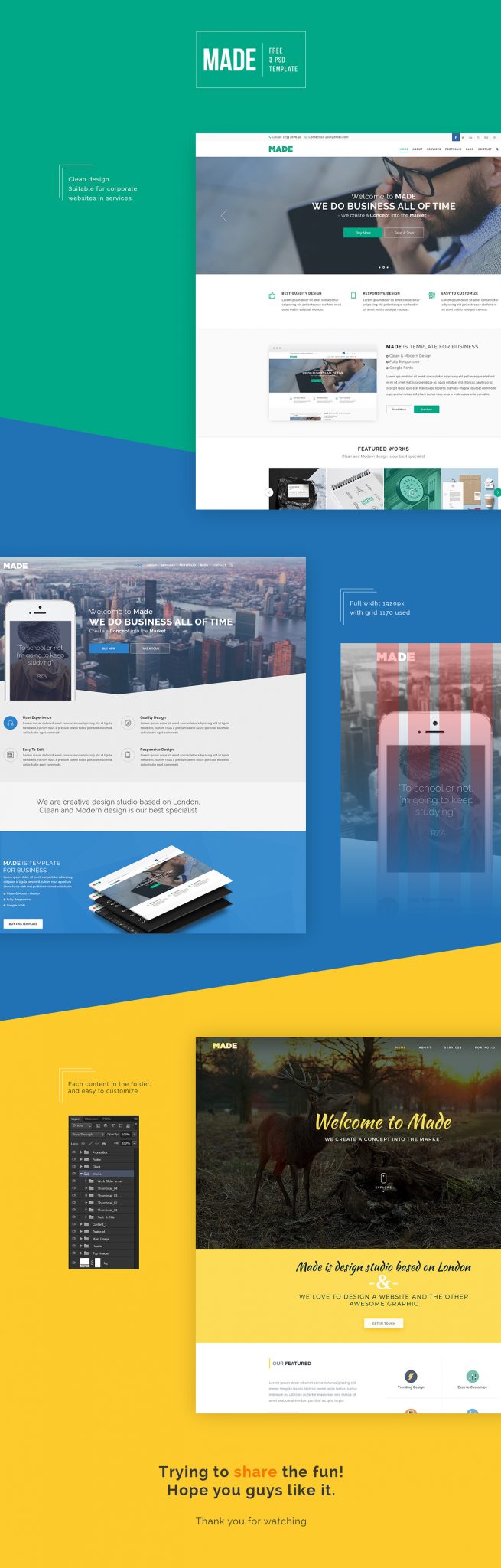 Free PSD : Business Templates