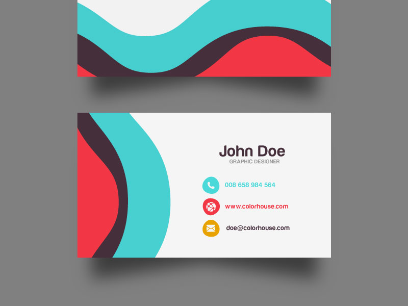 Flat Business Card Template Free Download