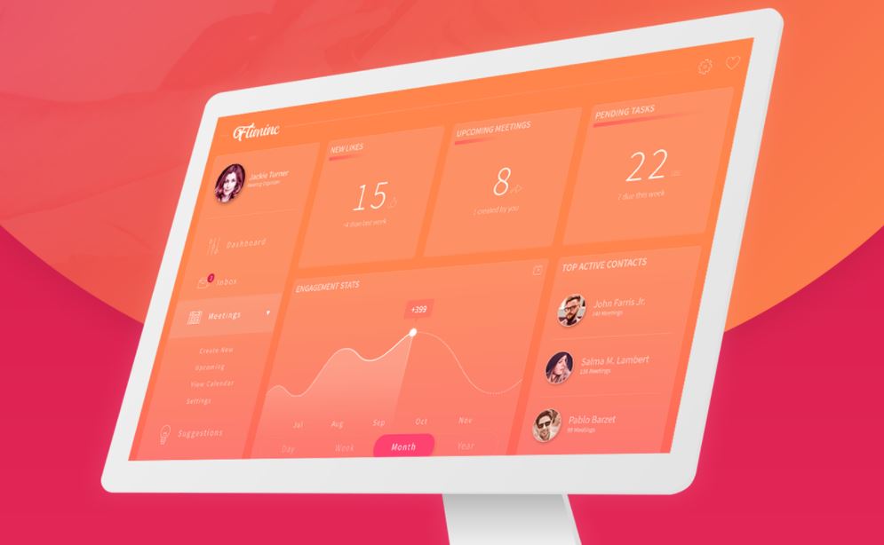 Download Fliminc - Free Admin Dashboard UI PSD Mockup - On Air Code