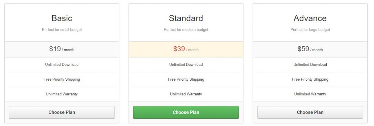 Free Pricing Plan Template