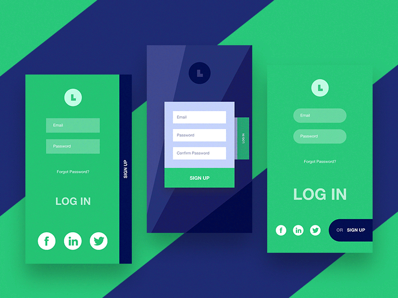 20+ Material Design Mobile Login and SignUp Forms