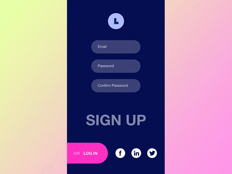 Log In / Sign Up By Yaroslav Zubko 