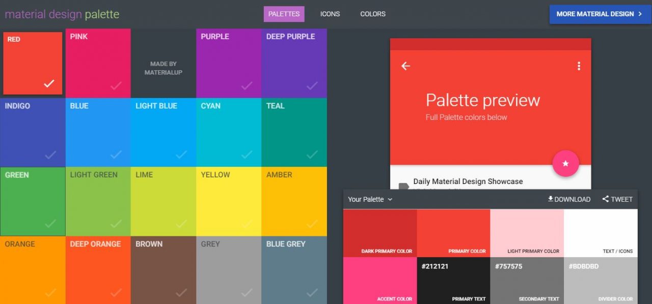 Best Material Design Color Palette Generating Tools Onaircode