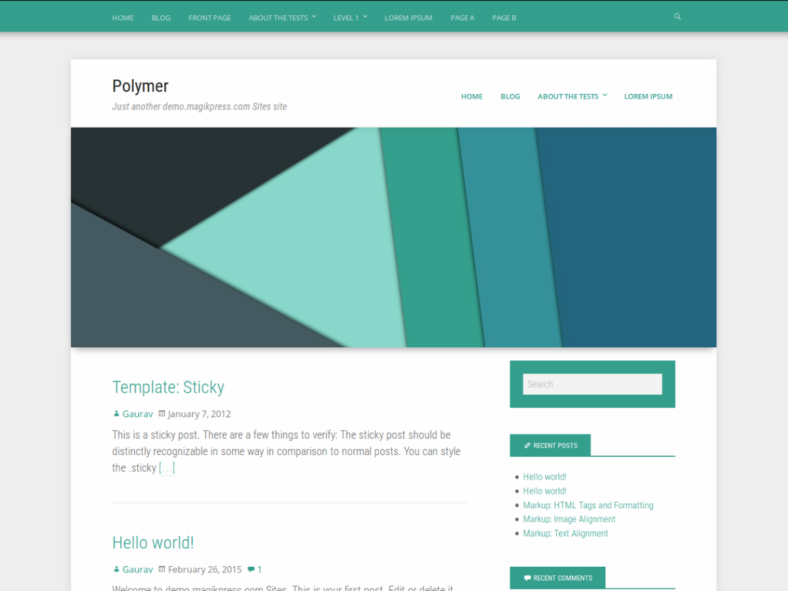 Polymer WordPress Free Theme