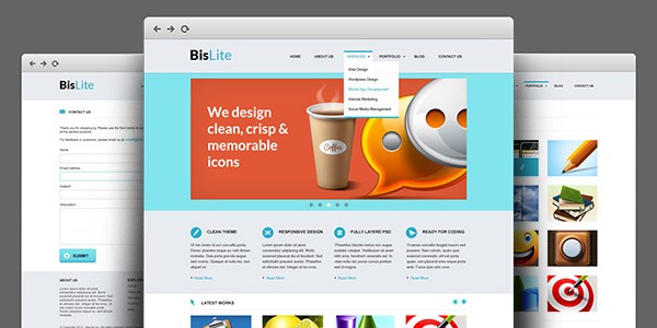 Business Website PSD Templates: BisLite