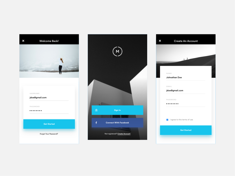 Mobile Sign Up / Login By Nainoa Shizuru