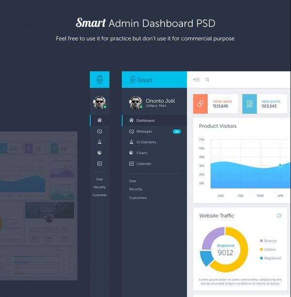 Smart Admin Dashboard Psd