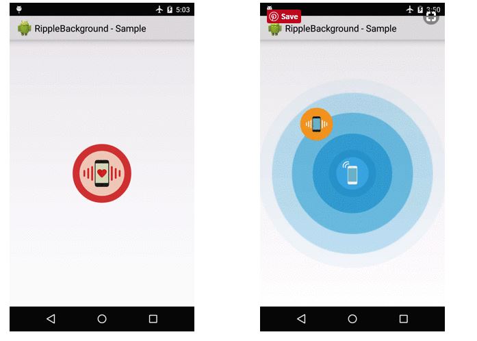 Android Ripple Animation Background