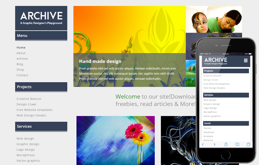 Archive Responsive Web Template