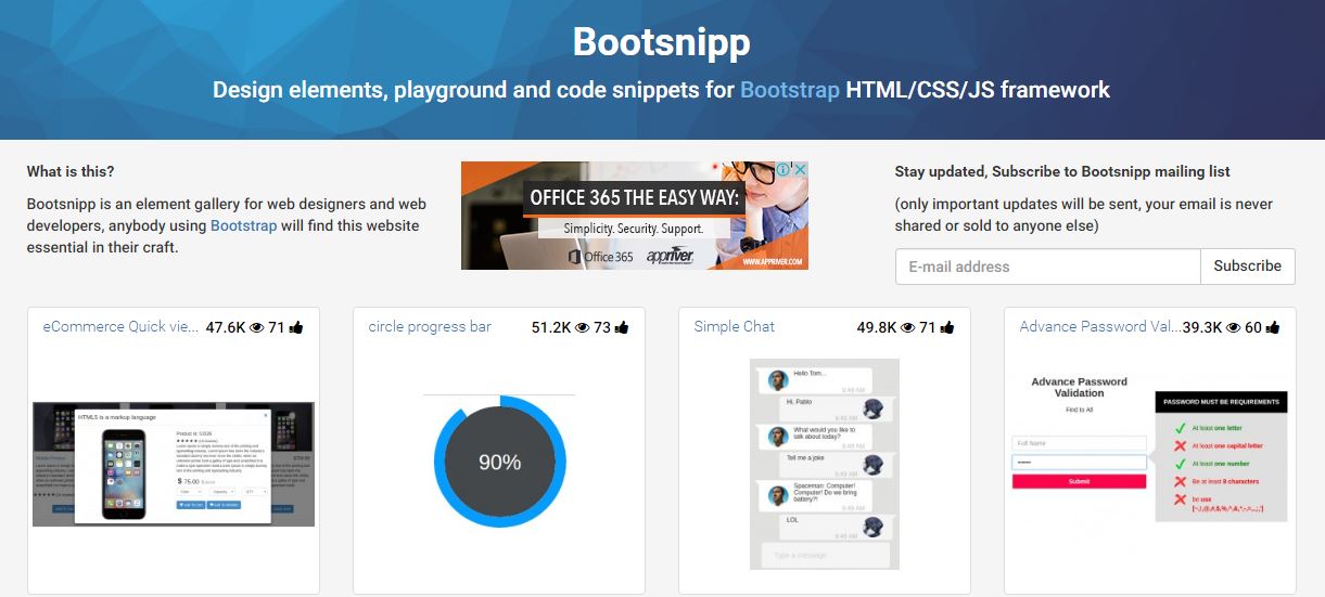  Bootsnipp - Best Bootstrap Tools for Designers and Developers