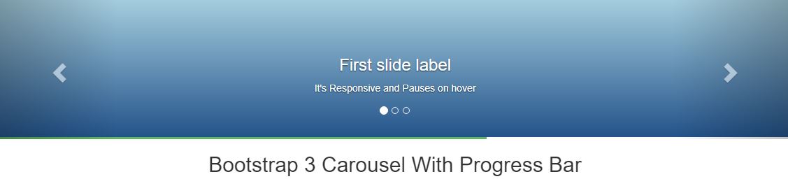 Bootstrap 3 Carousel with Progress Bar – Responsive