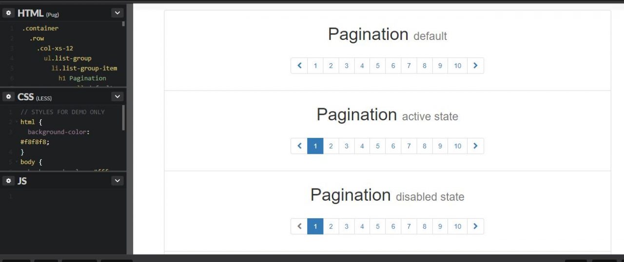 Bootstrap 3: Pagination