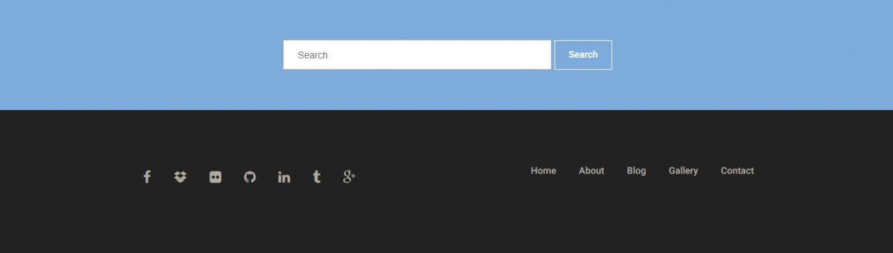 Bootstrap Search Footer