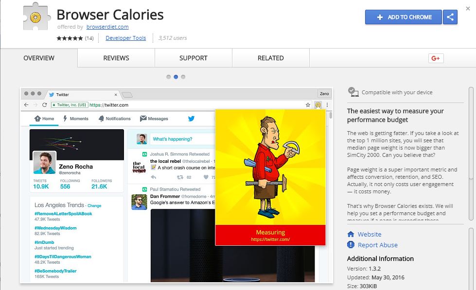 Browser Calories - Measure Your Performance Budget