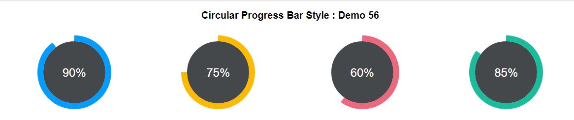 Circular Progress Bar Style Bootstrap