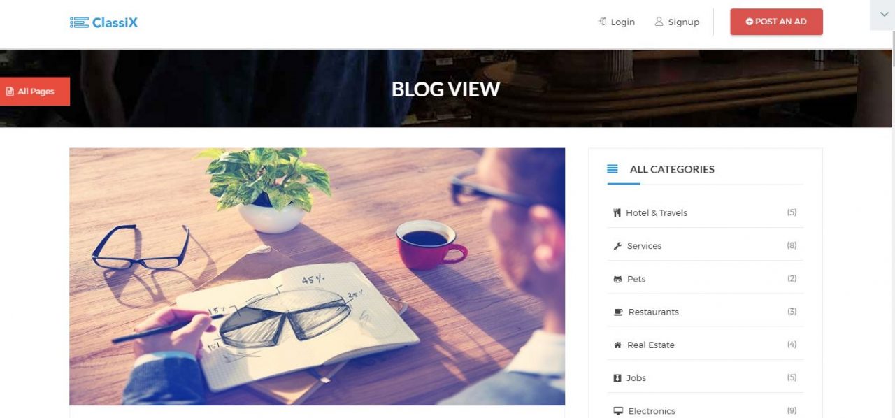 ClassiX - Best Free Bootstrap Blog Templates