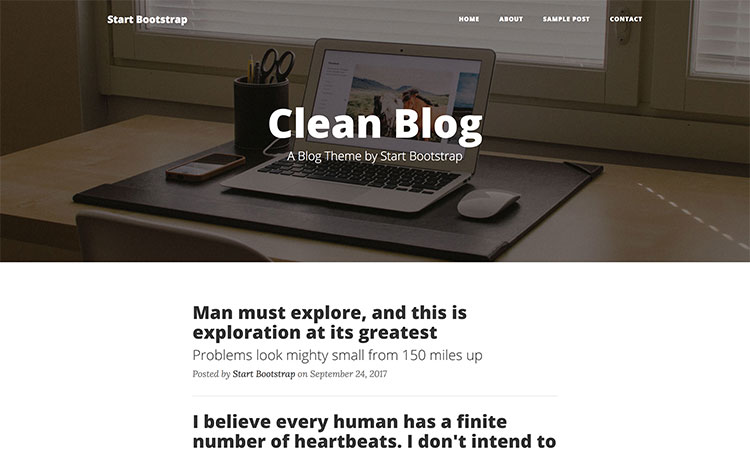 Clean Blog Bootstrap Theme