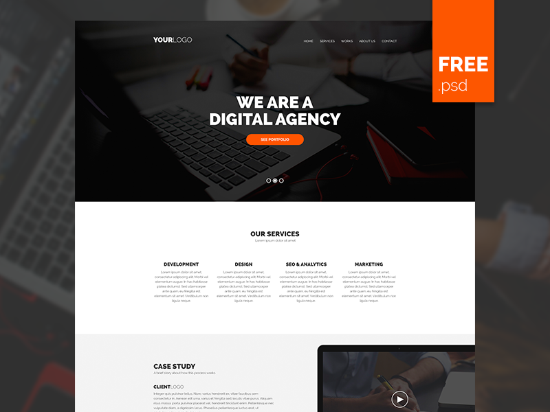 FREE PSD Agency Template