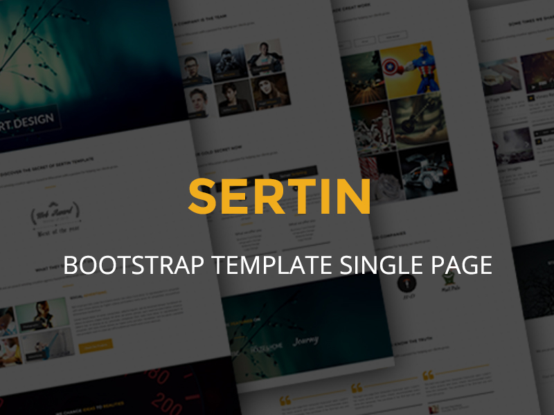 Free Bootstrap Template Onepage + PSD