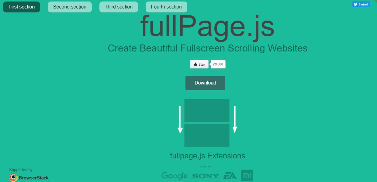 Fullpage.js - Create Beautiful Scrolling Website