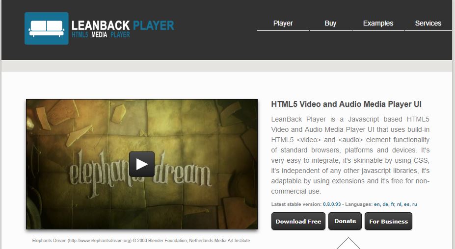 LeanBack Player - HTML5 Video and Audio Player UI