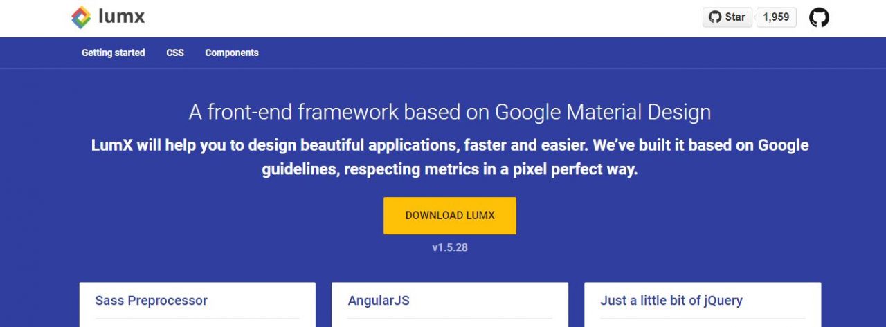 LumX - Material Design Front End Framework