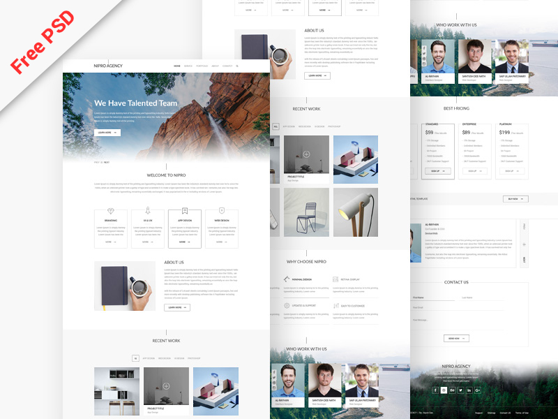 Nipro Agency Free PSD Template