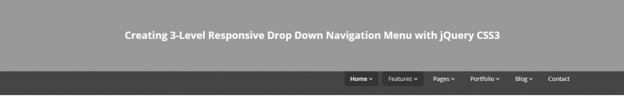 Responsive Drop Down Nav Menu with jQuery and CSS3
