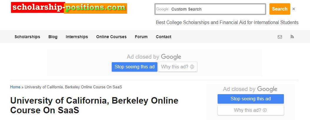 UC BERKELEY - Online Course On SAAS