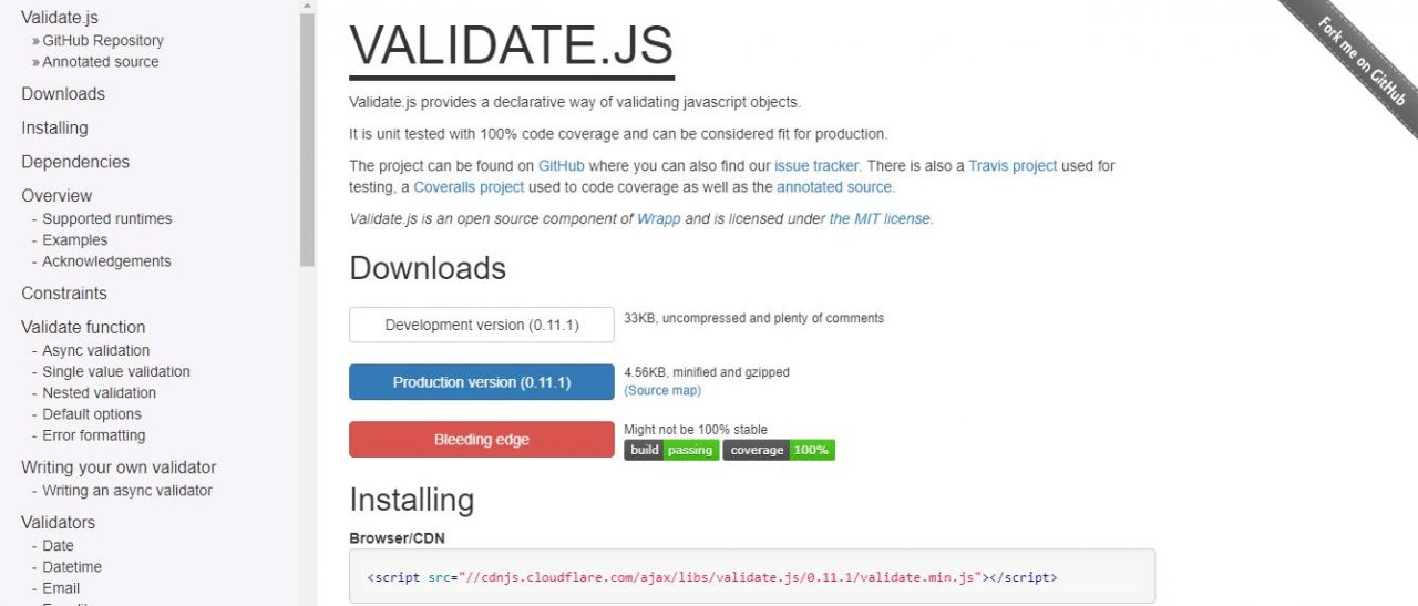 VALIDATOR.JS Best JavaScript Form Libraries