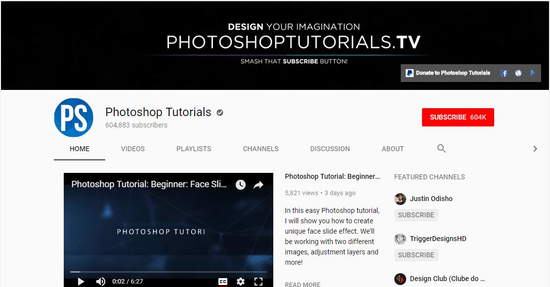 YouTube : Photoshop Tutorials