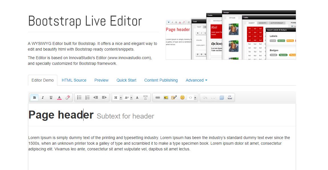  Bootstrap Live Editor