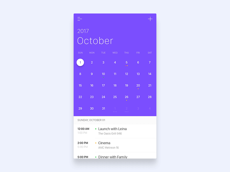 Calendar Animation Freebie