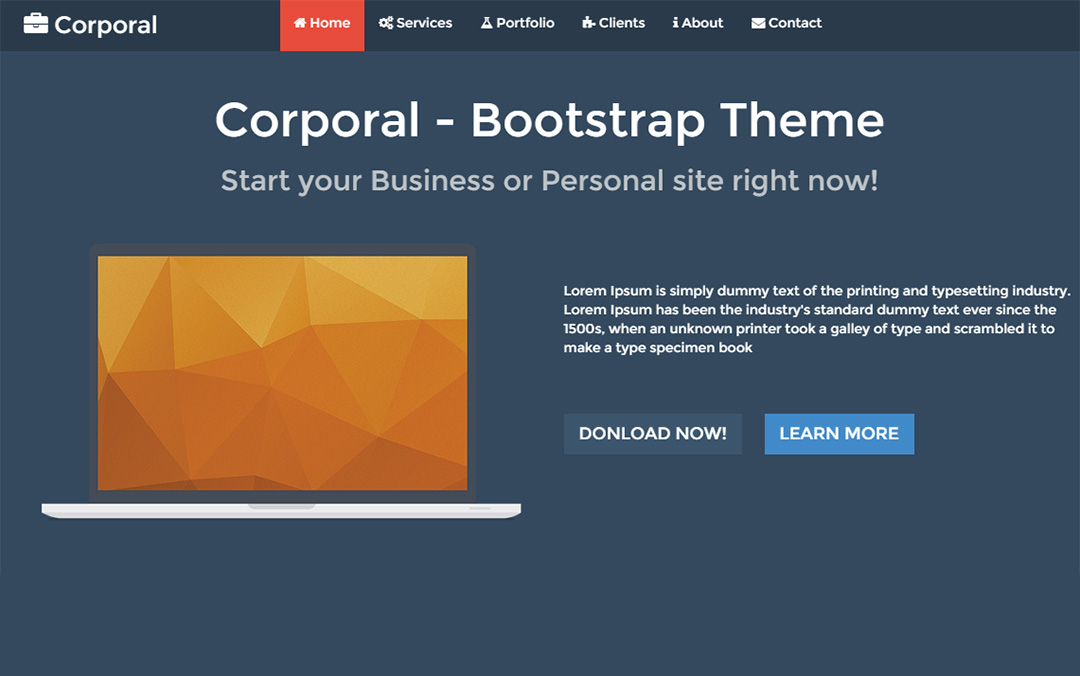 Corporal - Responsive Onepage Theme