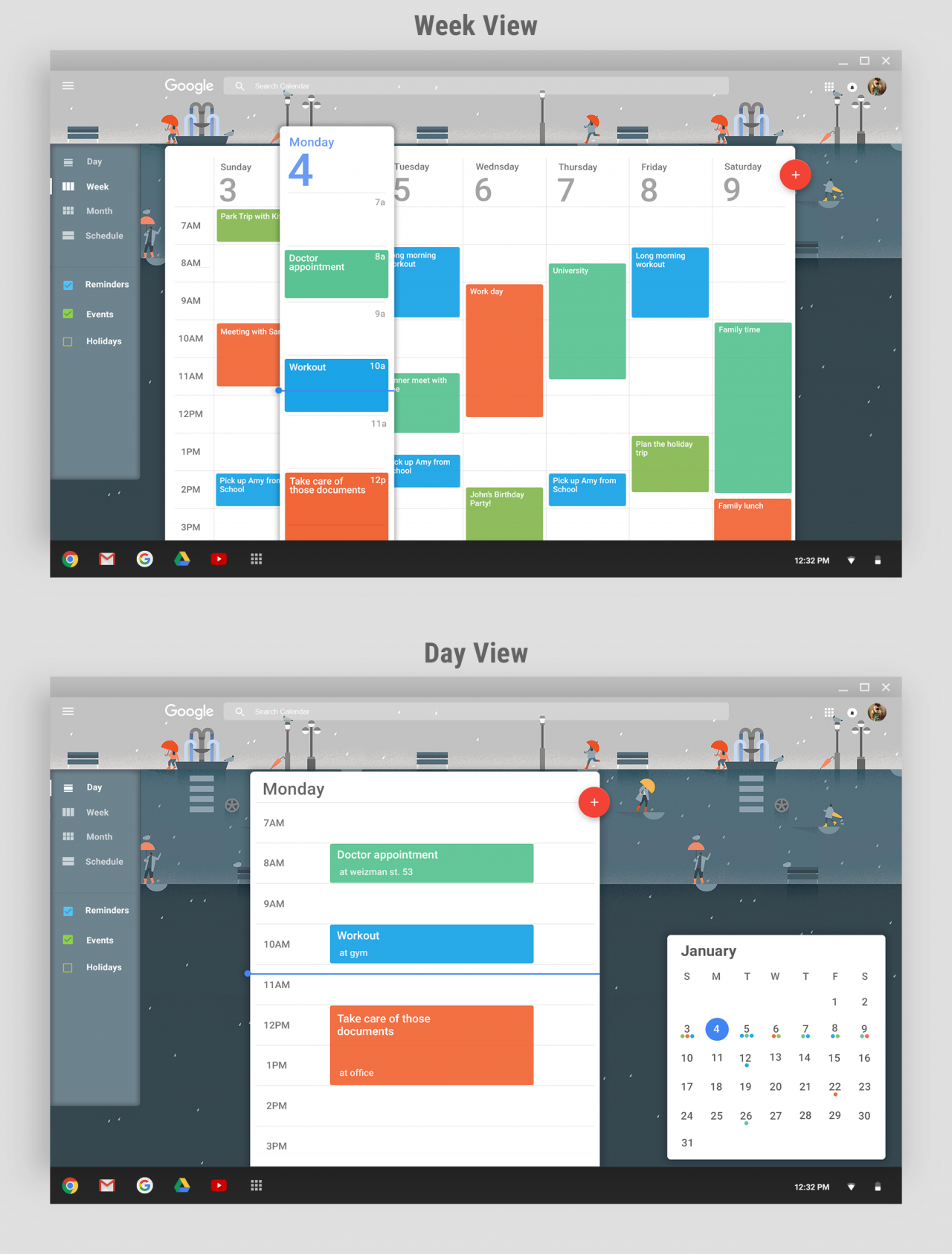 Google Calendar Redesign