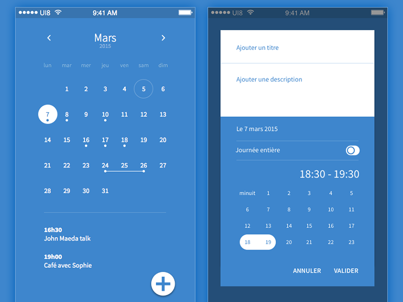 Material Design Calendar App UI Design OnAirCode