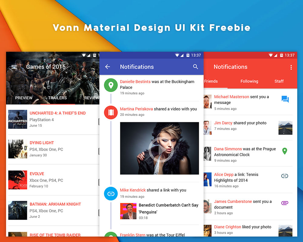 Material Design UI Kit