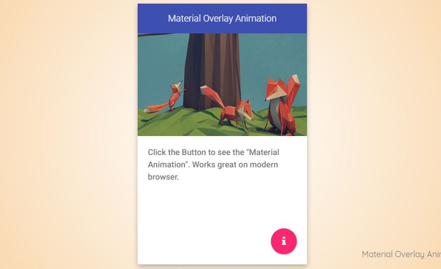 Material Overlay Animation