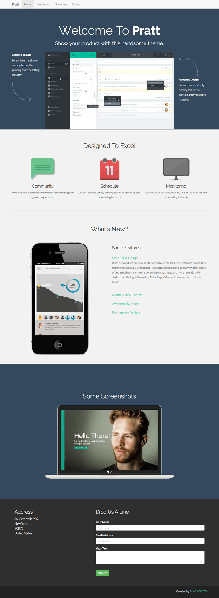 Pratt - App Landing Page