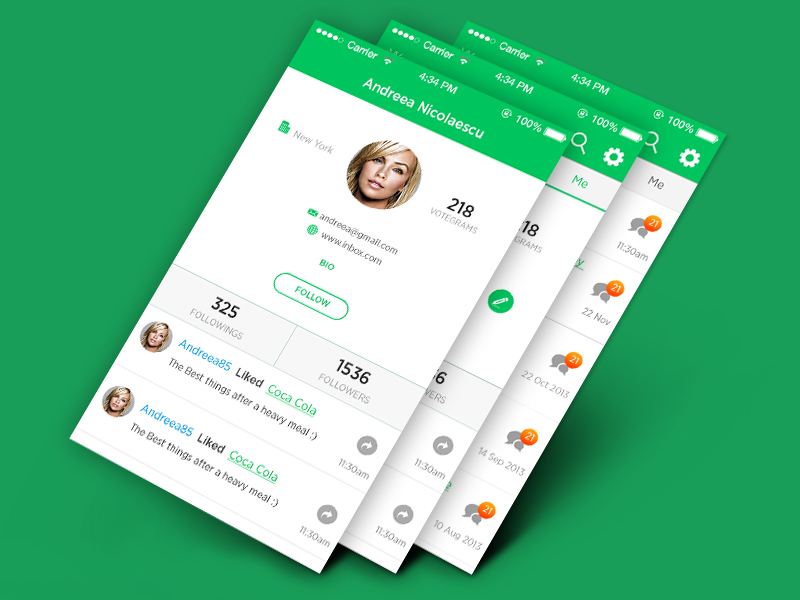 Android Profile Screen UI Design Inspiration - OnAirCode