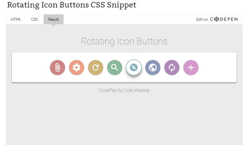 Rotating Icon Buttons