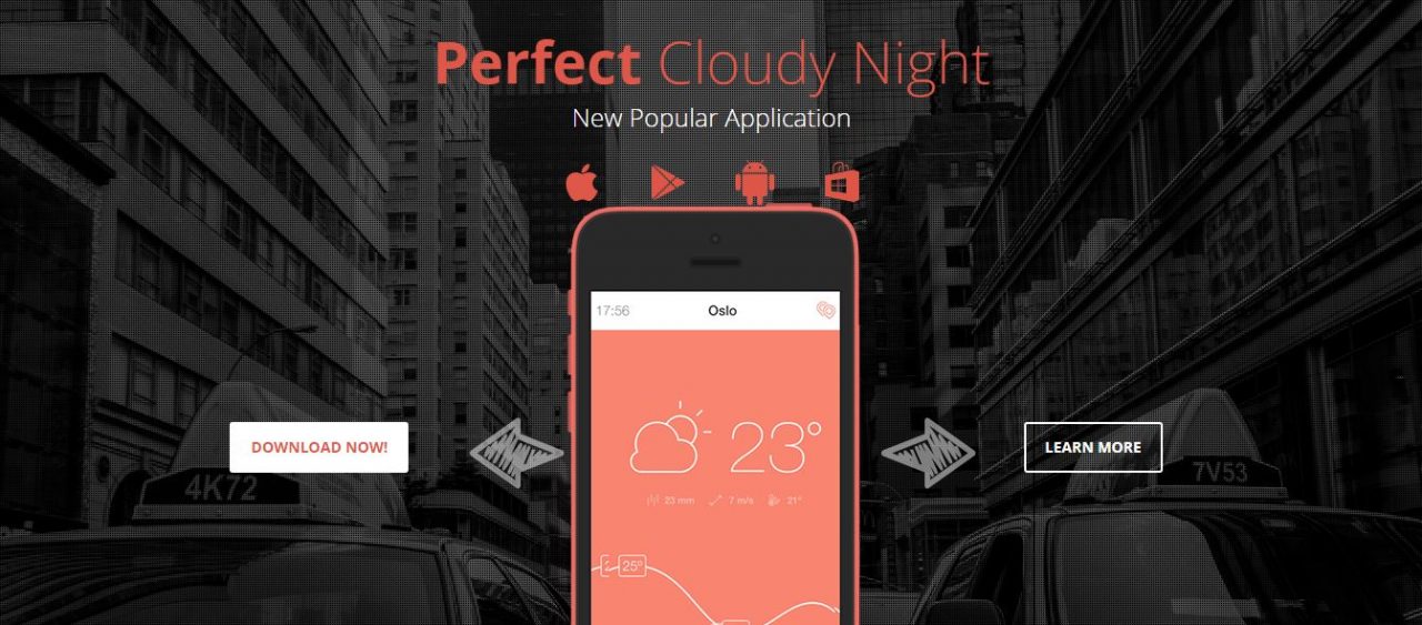 SevenApp - Landing Page For Mobile App