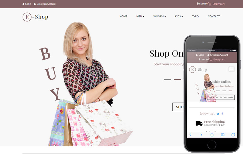 Shopping - Flat E-commerce Bootstrap Template